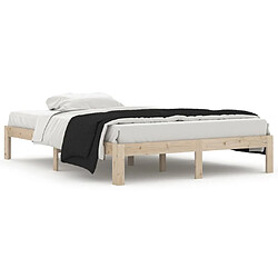 vidaXL Cadre de lit sans matelas bois massif de pin 140x200 cm