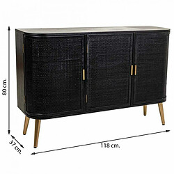 Avis Buffet Alexandra House Living Noir Bois MDF 37 x 80 x 118 cm