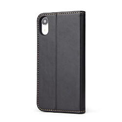 Avis Wewoo Housse Coque Etui en cuir avec rabat horizontal pour iPhone XRavec porte-cartes et noir