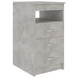 vidaXL Armoire à tiroirs Gris béton 40x50x76 cm Bois d'ingénierie