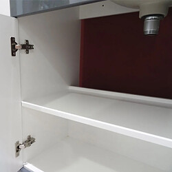 Dansmamaison Meuble de salle de bain 3en1 120 cm Blanc - TROMA pas cher