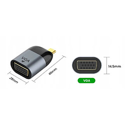 GUPBOO Adaptateur USB-C vers VGA,JL1457