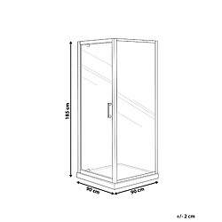 Avis Beliani Cabine de douche 90 x 90 x 185 cm Argenté DARLI II