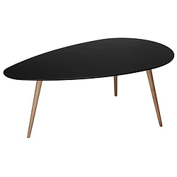 FURNHOUSE Table basse ovale style scandinave noir