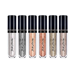 6 Pcs / Ensemble Shinning Fard À Paupières Liquide Maquillage Glitter Glow Ombre À Paupières Shimmer A