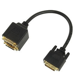 Avis Wewoo 24 + 1 DVI Mâle à 2 DVI Adaptateur de Câble Femelle, Longueur: 30cm