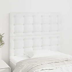 Maison Chic Lot de 2 Têtes de lit design Blanc pour chambre - Décoration de lit 90x5x78/88 cm Similicuir -MN77987