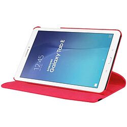 Wewoo Housse Étui rouge pour Samsung Galaxy Tab E 9.6 / T560 / T561 Litchi Texture Horizontal Flip solide couleur en cuir avec 360 degrés support de rotation pas cher