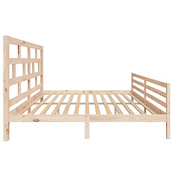 Maison Chic Lit adulte - Lit simple Cadre de lit,Structure du lit Contemporain Bois de pin massif 200x200 cm -MN87738 pas cher