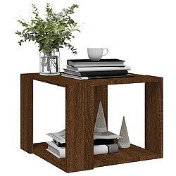 Avis vidaXL Table basse Chêne marron 40x40x30 cm Bois d'ingénierie