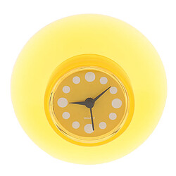 Mini horloge de douche étanche avec ventouse pour cuisine jaune