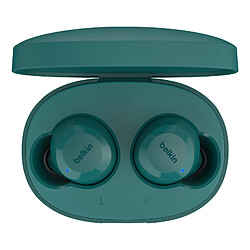 Belkin Écouteurs Sans Fil Bluetooth 5.2 Commandes Tactiles Double Microphone Vert Foncé