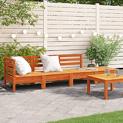 Maison Chic Canapé de jardin 4 places | Canapé Sofa d'extérieur | Fauteuil terrasse cire marron bois de pin massif -MN22515