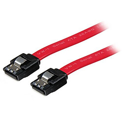 StarTech.com 24"" Latching SATA Cable - Straight M/M câble SATA 0,61 m Rouge