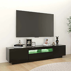 Acheter Maison Chic Meubles TV avec lumières LED - Banc TV pour salon Noir 180x35x40 cm -MN42872