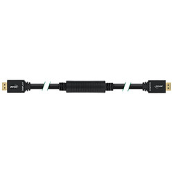 Câble HDMI InLine® Active High Speed avec Ethernet mâle plaqué or noir 30m