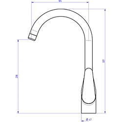 Avis Robinet mitigeur laiton chrome pour evier de cuisine bec haut col de cygne