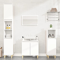 Maison Chic Ensemble de 3 meubles salle de bain blanc bois d'ingénierie -MN28870