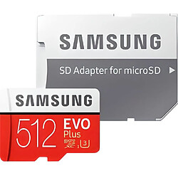 SAMSUNG EVO Plus MB-MC512HA - Carte mémoire flash (adaptateur microSDXC vers SD inclus€