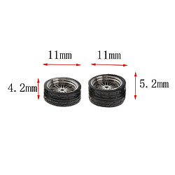 Acheter 1:64 échelle 11mm Pneus En Caoutchouc De Roue Pour Les Pièces De Véhicules De Voitures D'allumettes B3