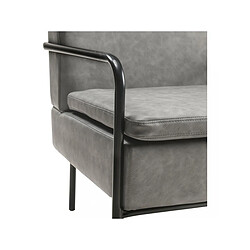 Acheter Mes Fauteuil 60x70x77 cm en PU gris et métal noir