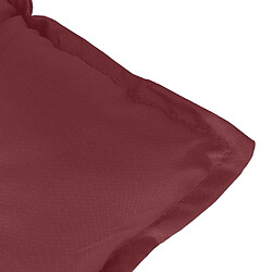 Acheter vidaXL Coussin de banc de jardin rouge bordeaux mélangé tissu