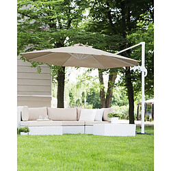 Beliani Grand parasol beige sable d 300 cm SAVONA