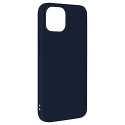 Avizar Coque pour Apple iPhone 15 Silicone Soft Touch Mate Anti-trace bleu nuit