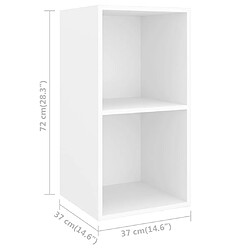 Acheter vidaXL Meubles TV muraux 2 pcs Blanc Bois d'ingénierie