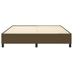 Acheter vidaXL Cadre de lit sans matelas marron foncé 180x200 cm tissu