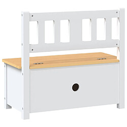 Acheter vidaXL Banc de rangement pour enfants Blanc et beige 60x30x55 cm MDF