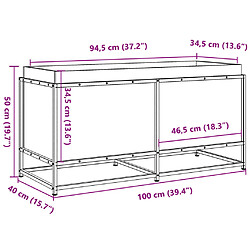 vidaXL Jardinière 100x40x50 cm bois massif de douglas pas cher