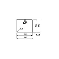 Cuve à monter sous plan 60cm inox - 471497 - FRANKE