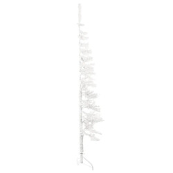 Acheter vidaXL Demi sapin de Noël artificiel mince avec support Blanc 180 cm