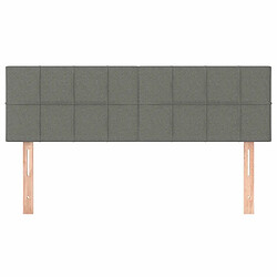 Avis Maison Chic Lot de 2 Têtes de lit design pour chambre - Décoration de lit Gris foncé 72x5x78/88 cm Tissu -MN99246