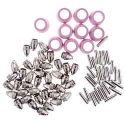 80PCS Plasma Cutter Electrodes Torch Tips Buse Consommables Accessoires pas cher