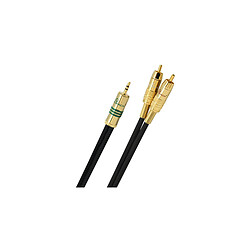 Oehlbach NF1 Jack - Câble adaptateur en Y Mini-Jack 3,5 mm / RCA de 1 m