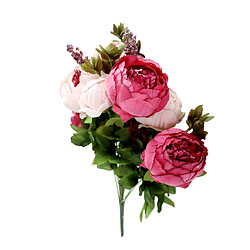 fleurs de pivoine artificielle bouquet de mariage soie fleur maison dcoration rose foncé