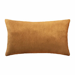 Avis Atmosphera, Createur D'Interieur Coussin à franges effet suédine Pop - L. 50 x l. 30 cm - Jaune ocre