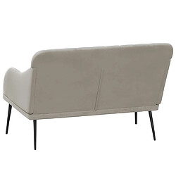 Acheter vidaXL Banc Gris clair 110x76x80 cm Velours