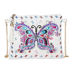 Sac à Bandoulière En Forme De Diamant, Créatif, Peinture Spéciale, Papillon Blanc