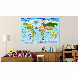 Paris Prix Tableau Imprimé Children's Map : Colourful Travels 40 x 60 cm