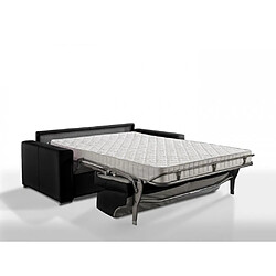 Avis Inside 75 Canapé convertible ouverture EXPRESS PREMIUM 120 cm cuir vachette noir sommier lattes RENATONISI matelas BULTEX