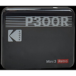 KODAK Mini Retro 2 P300 - Mini Imprimante Bluetooth - Photo carré 7,6x7,6 cm - 8 incluses - Sublimation Thermique 4Pass - Noir - Noir