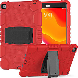 Coque en TPU + Silicone Résistant aux impacts avec béquille rouge pour votre Apple iPad 10.2 (2019)/(2020)