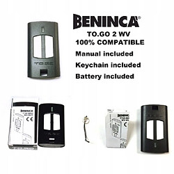 GUPBOO Télécommande Universelle de Rechange Émetteur de porte de garage compatible Beninca TO.GO 2WV