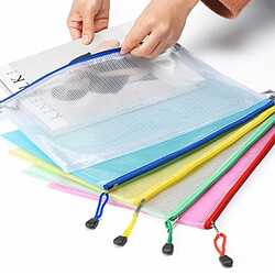 Wewoo Trousse 10 PCS fermeture à glissière en plastique sac fichier document, livraison de couleur aléatoire, taille: 33,5 * 23cm