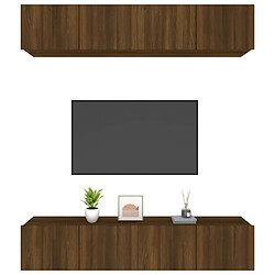 Acheter Maison Chic Meubles TV 4 pcs | Banc TV Moderne pour salon | Meuble de Rangement Chêne marron 80x30x30 cm Bois d'ingénierie -MN69923