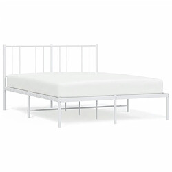 Maison Chic Lit adulte - Cadre de lit métal avec tête de lit pour chambre blanc 120x190 cm -MN49330