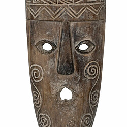 Acheter BigBuy Home Figurine Décorative Marron Masque 22 x 6 x 87 cm